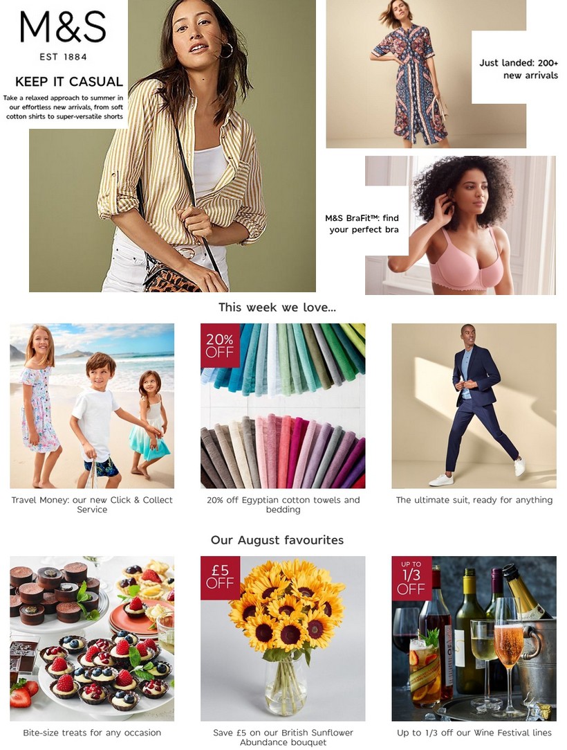 M&S Marks and Spencer Offers & Great savings for August 13