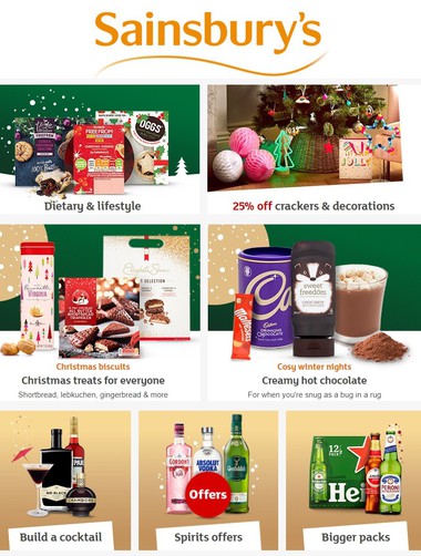 Sainsbury's Christmas Food Brochure Offers & Special Buys for November 5