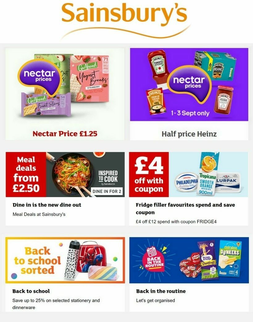 Sainsbury's Offers & Special Buys From 1 September