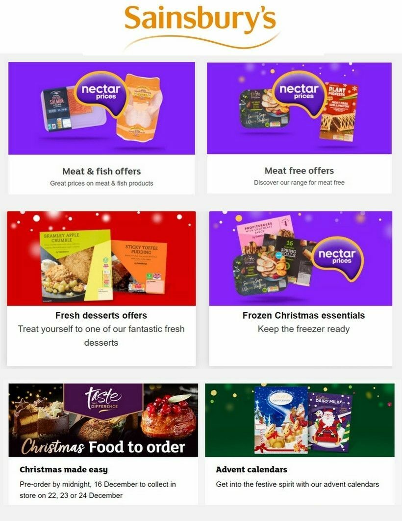 Sainsbury's Offers & Special Buys From 1 December