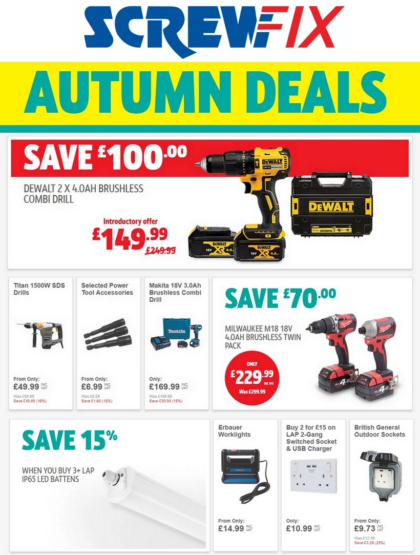 Screwfix Best Offers & Special Buys from 2 September