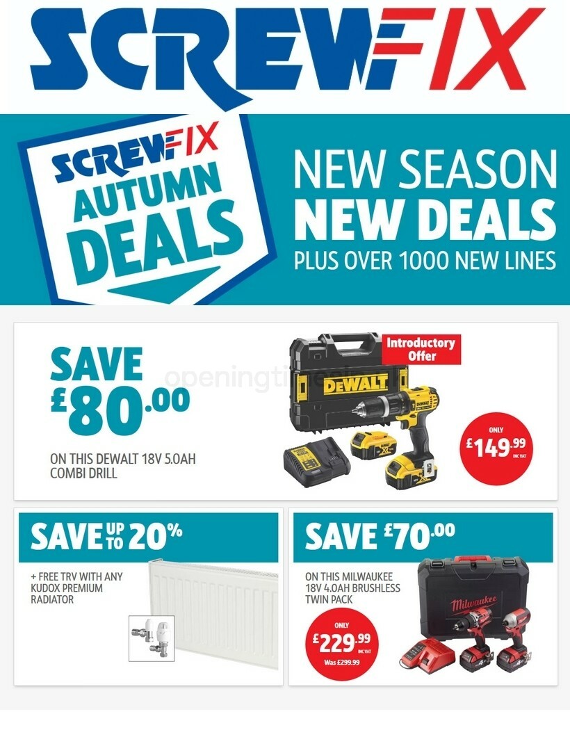 Screwfix Best Offers & Special Buys from 26 September