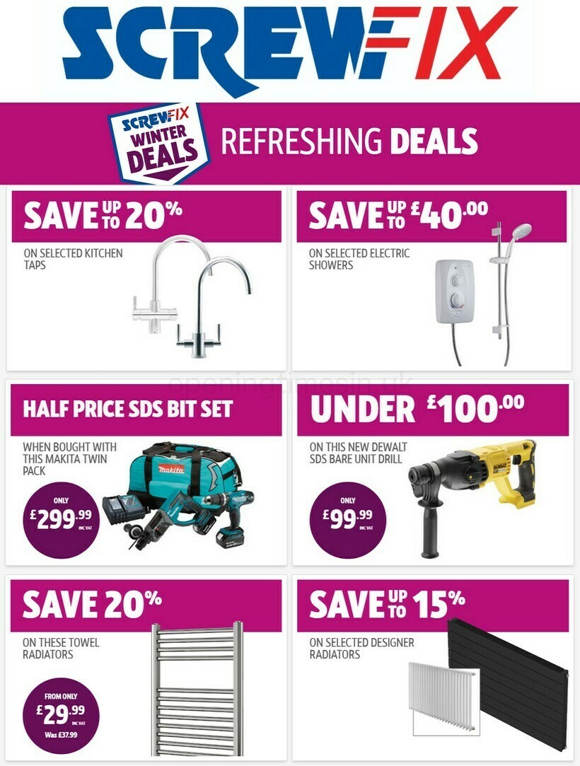 Screwfix Best Offers & Special Buys from 2 February