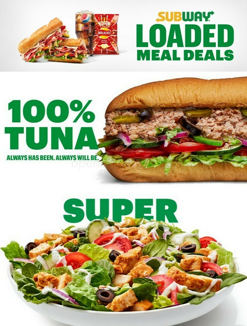 SUBWAY Offers & Menu from 20 March