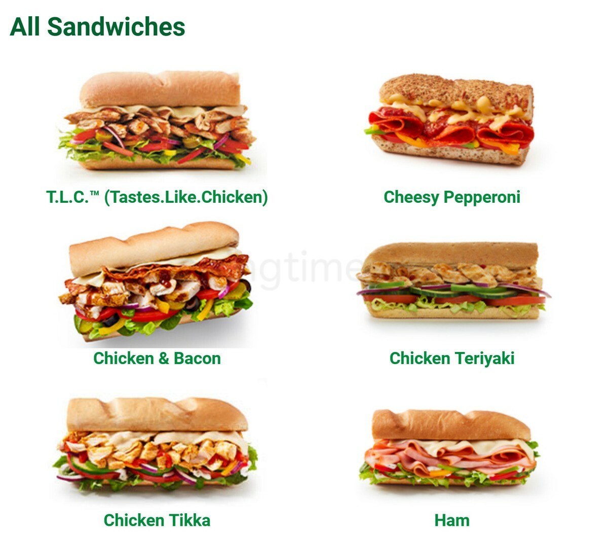 SUBWAY Offers & Menu from 20 March Page 2