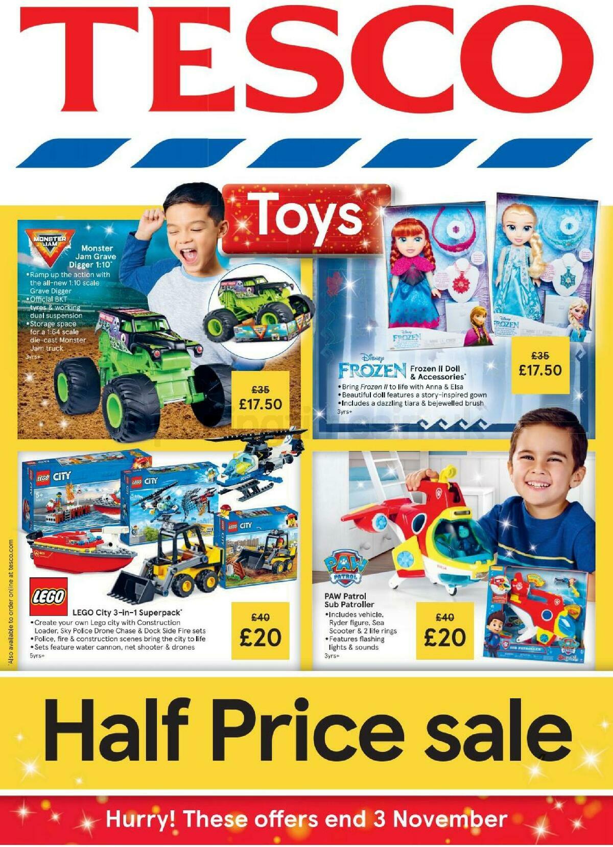 TESCO Tesco Half Price Toy Sale Leaflet Offers & Special Buys from 2