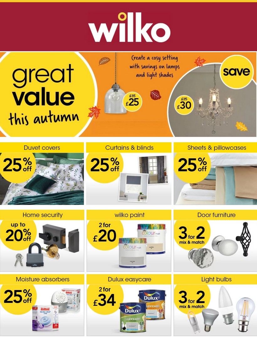 Wilko Best Offers and New Products from 24 October